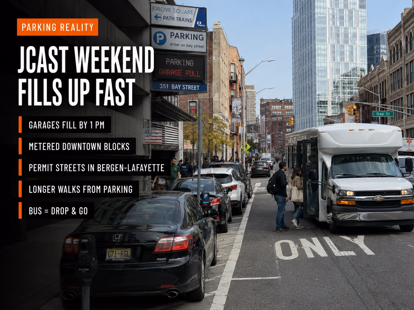 Parking reality during JCAST weekend