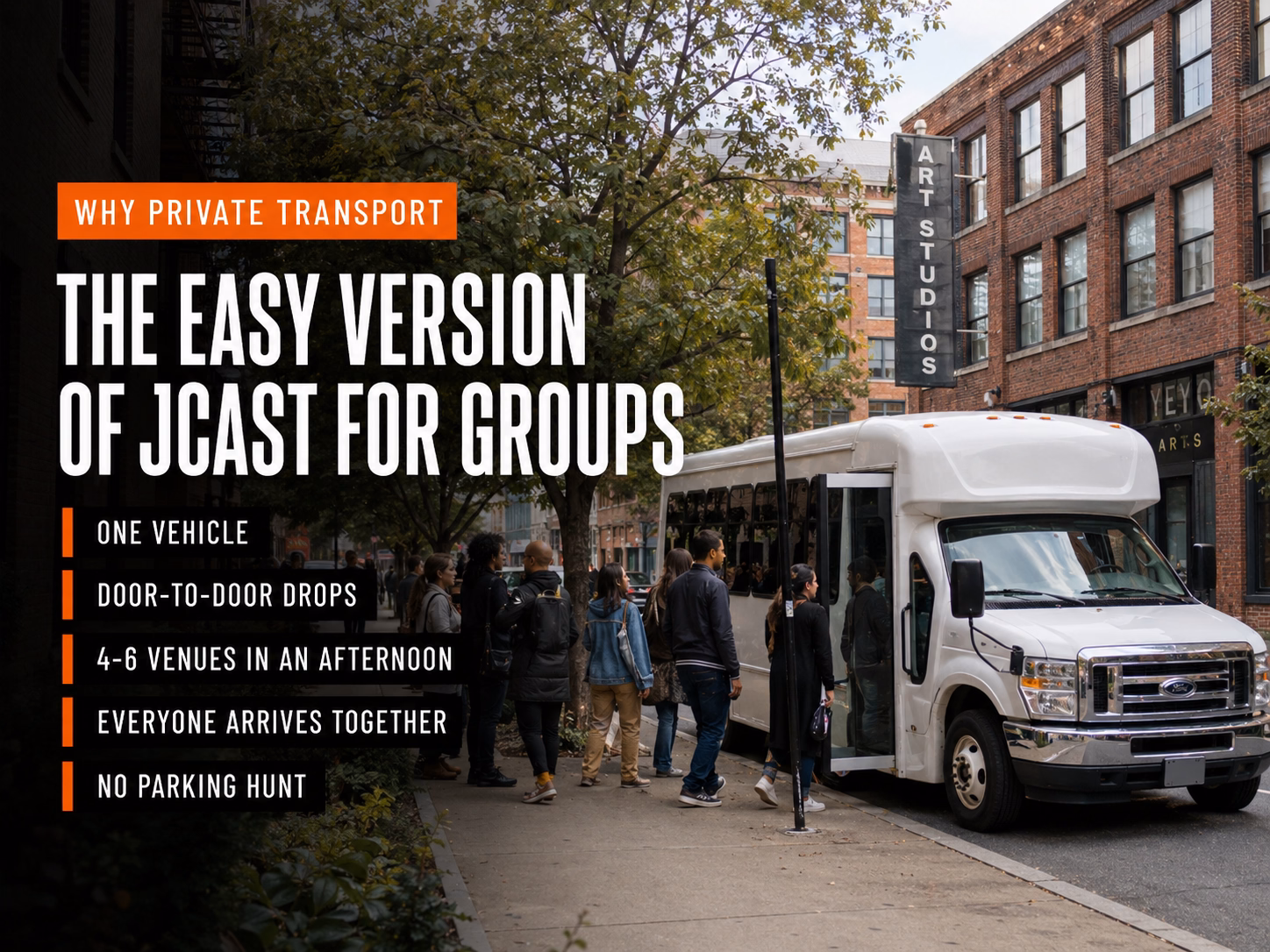 Why a charter bus makes JCAST work for groups