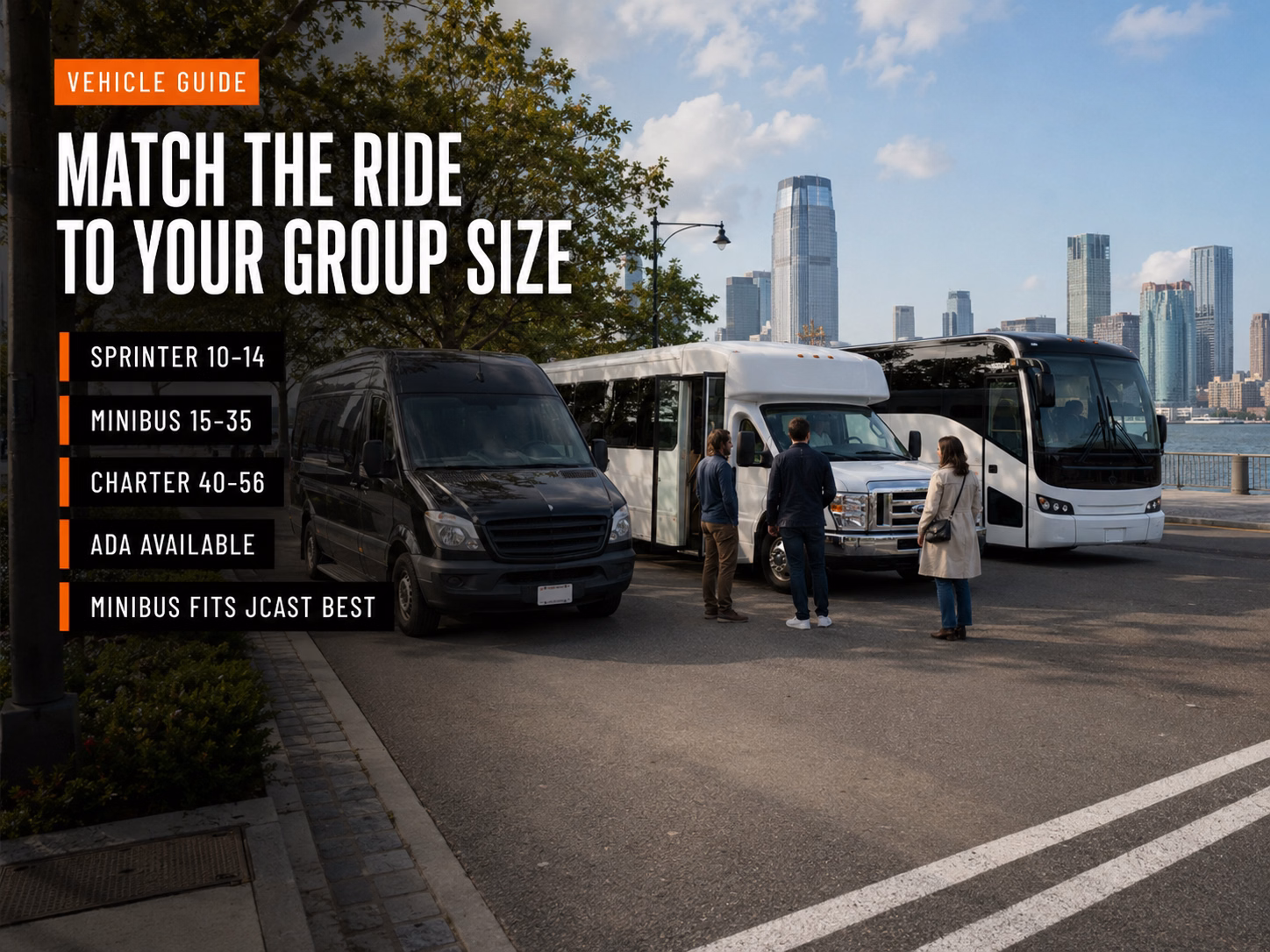 Vehicle guide for JCAST groups