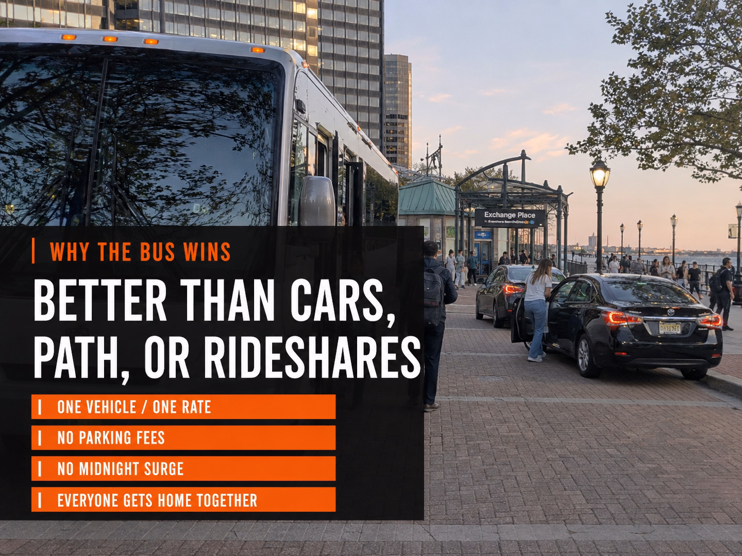 Bus vs alternatives for Jazz Festival groups