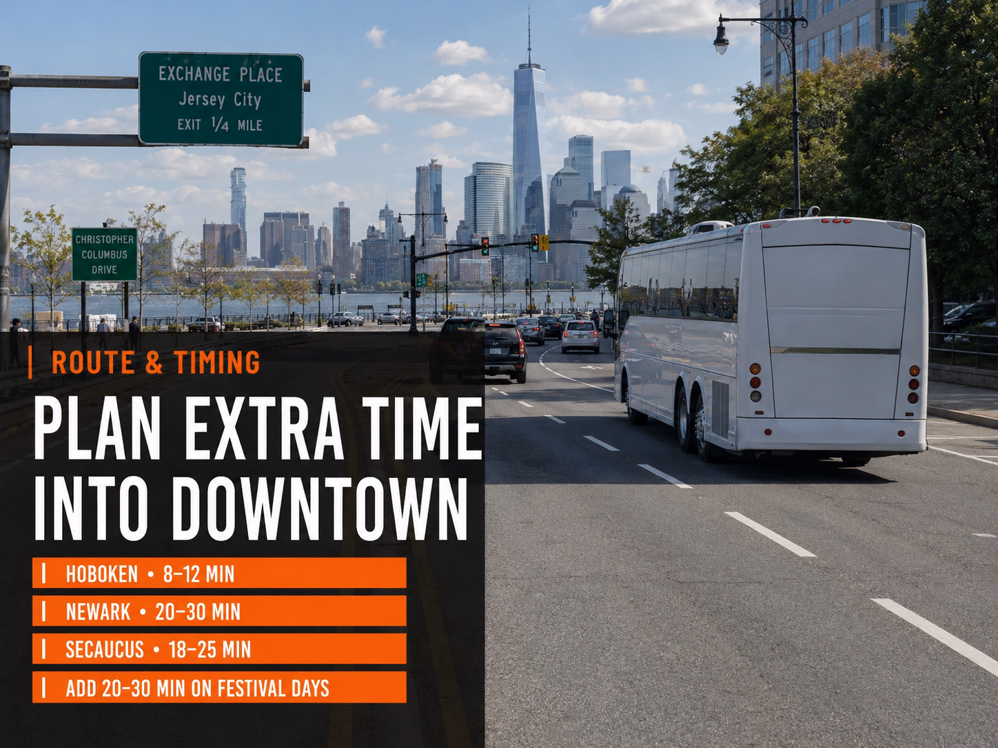 Routes and timing to Jersey City Jazz Festival