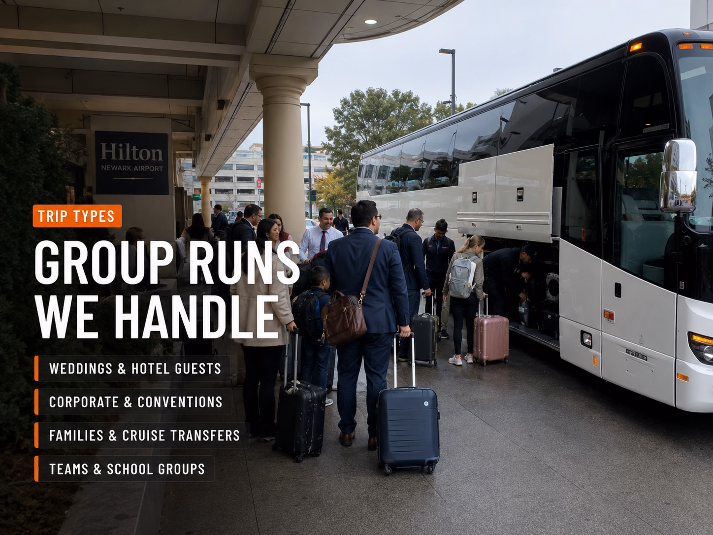 Trip types for EWR group transportation