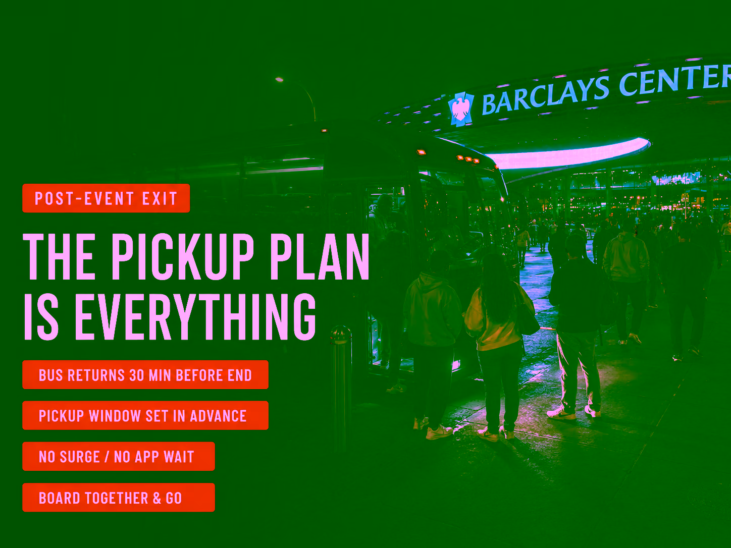 Leaving Barclays Center after the event
