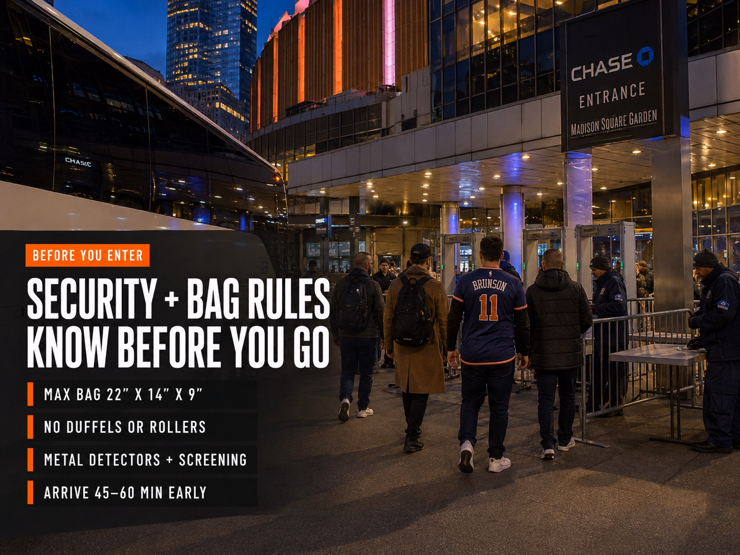 MSG bag policy and security rules