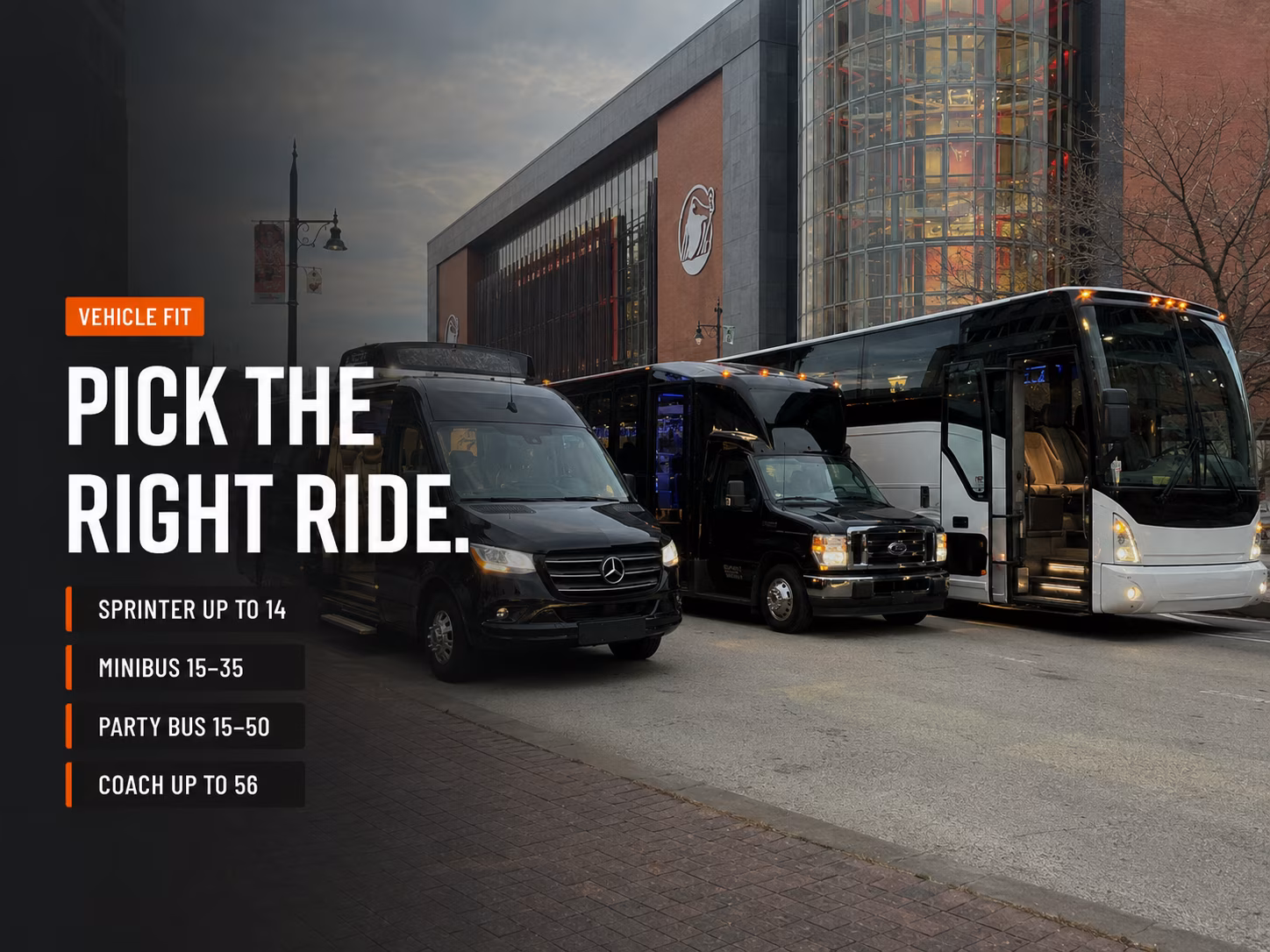 Vehicle guide for Prudential Center groups