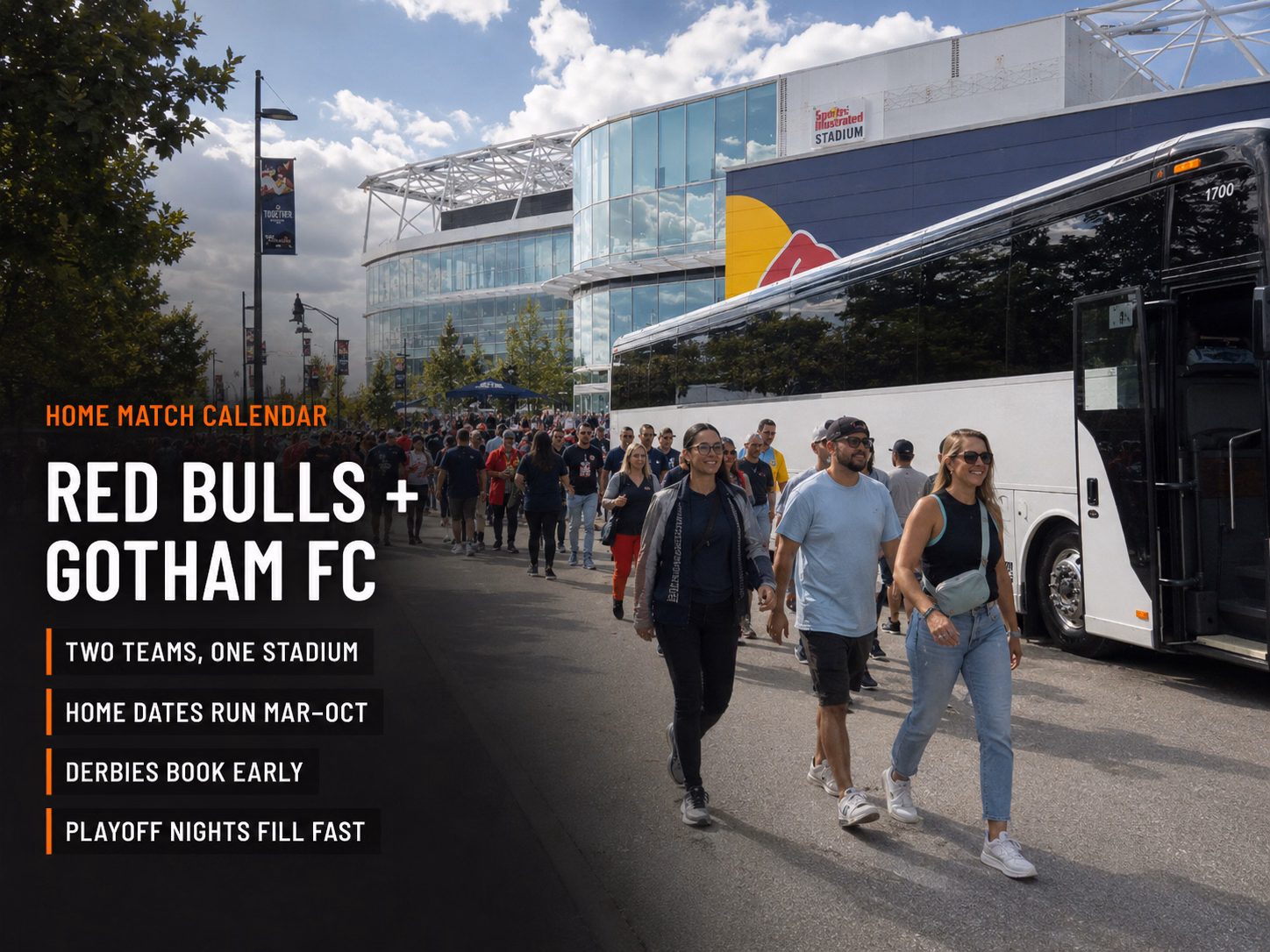 Red Bulls and Gotham FC event calendar