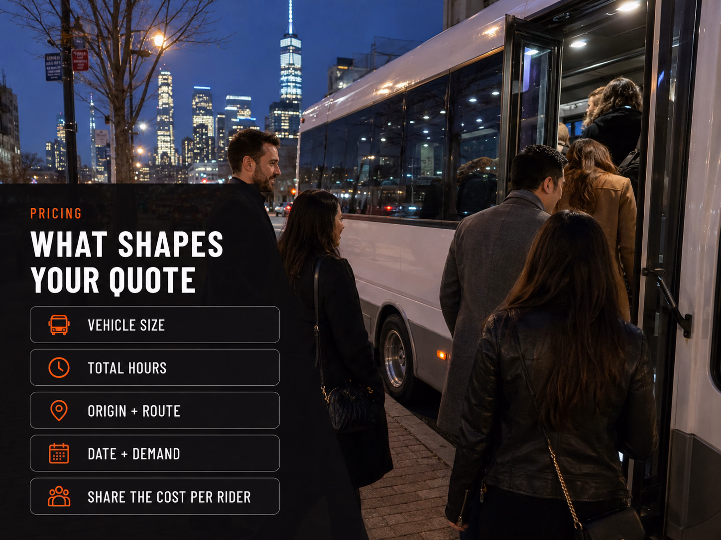 Cost to rent a bus to White Eagle Hall