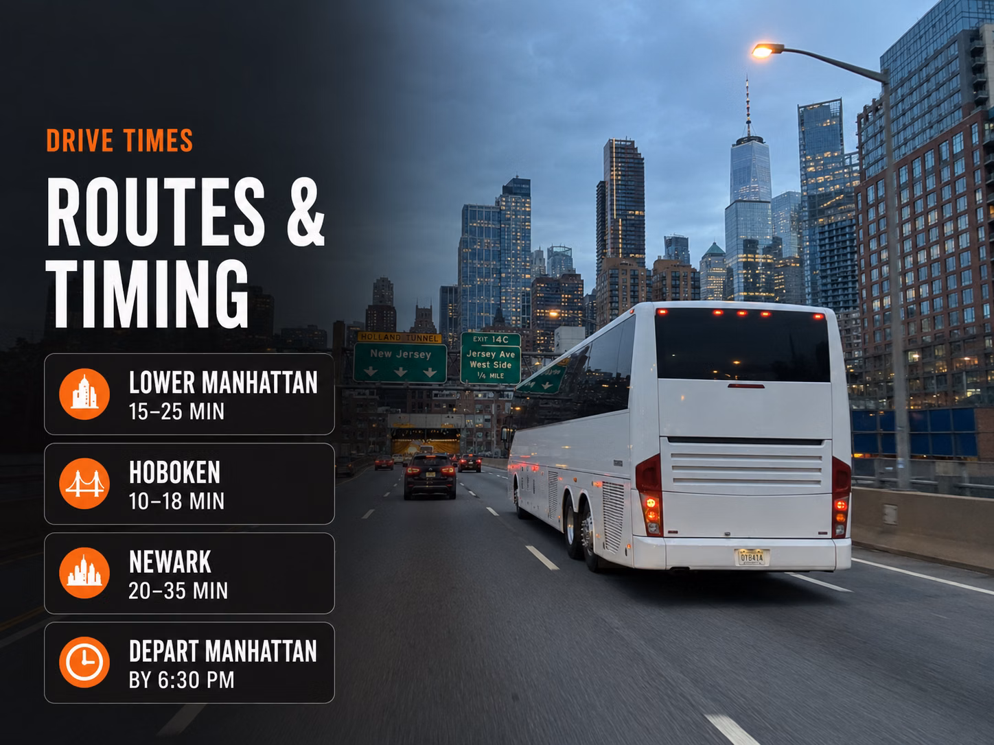 Routes and timing to White Eagle Hall