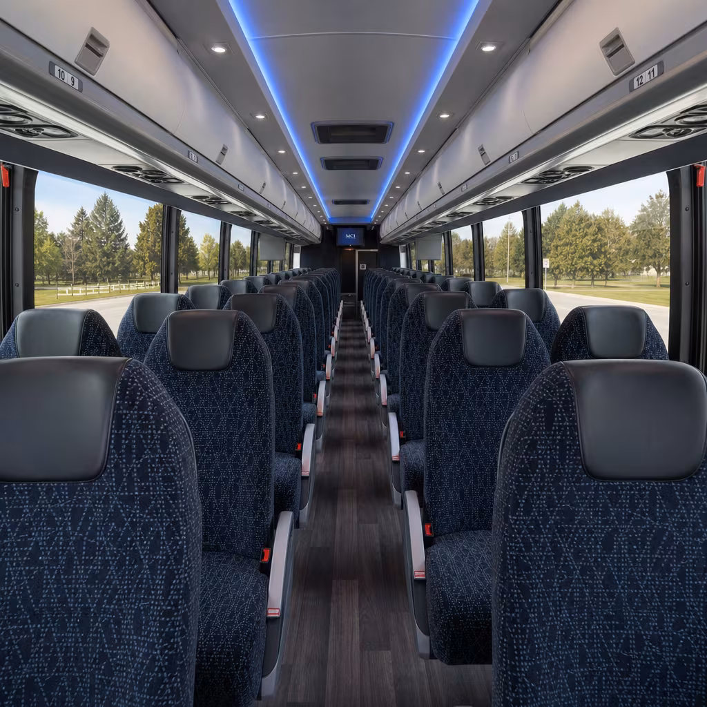 40-56 Passenger Charter Bus Interior