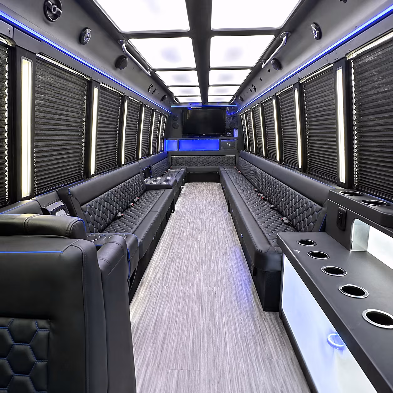 Jersey City Bachelor & Bachelorette Transportation party bus interior