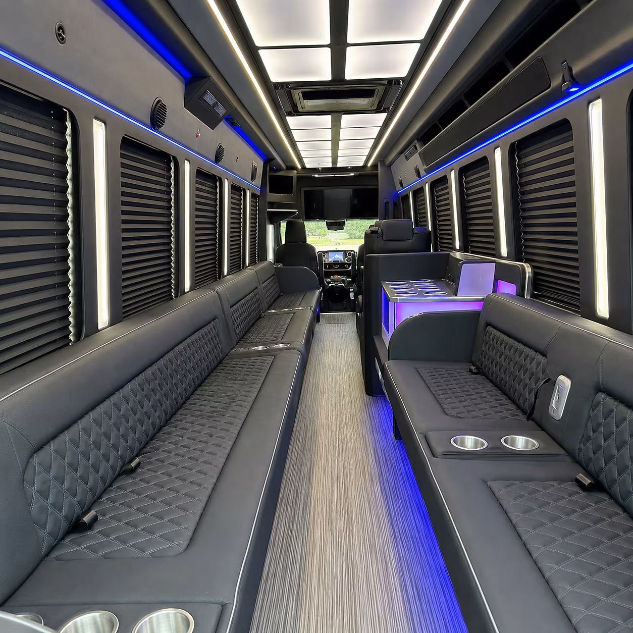 Jersey City Bachelor & Bachelorette Transportation party bus interior