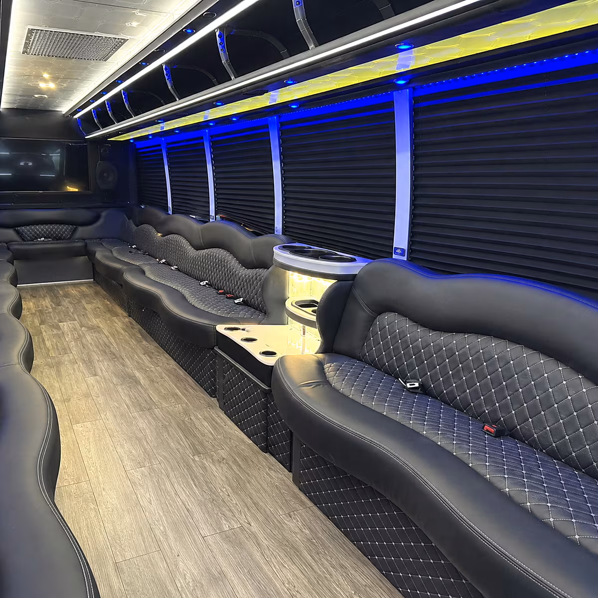 Jersey City Bachelor & Bachelorette Transportation party bus interior