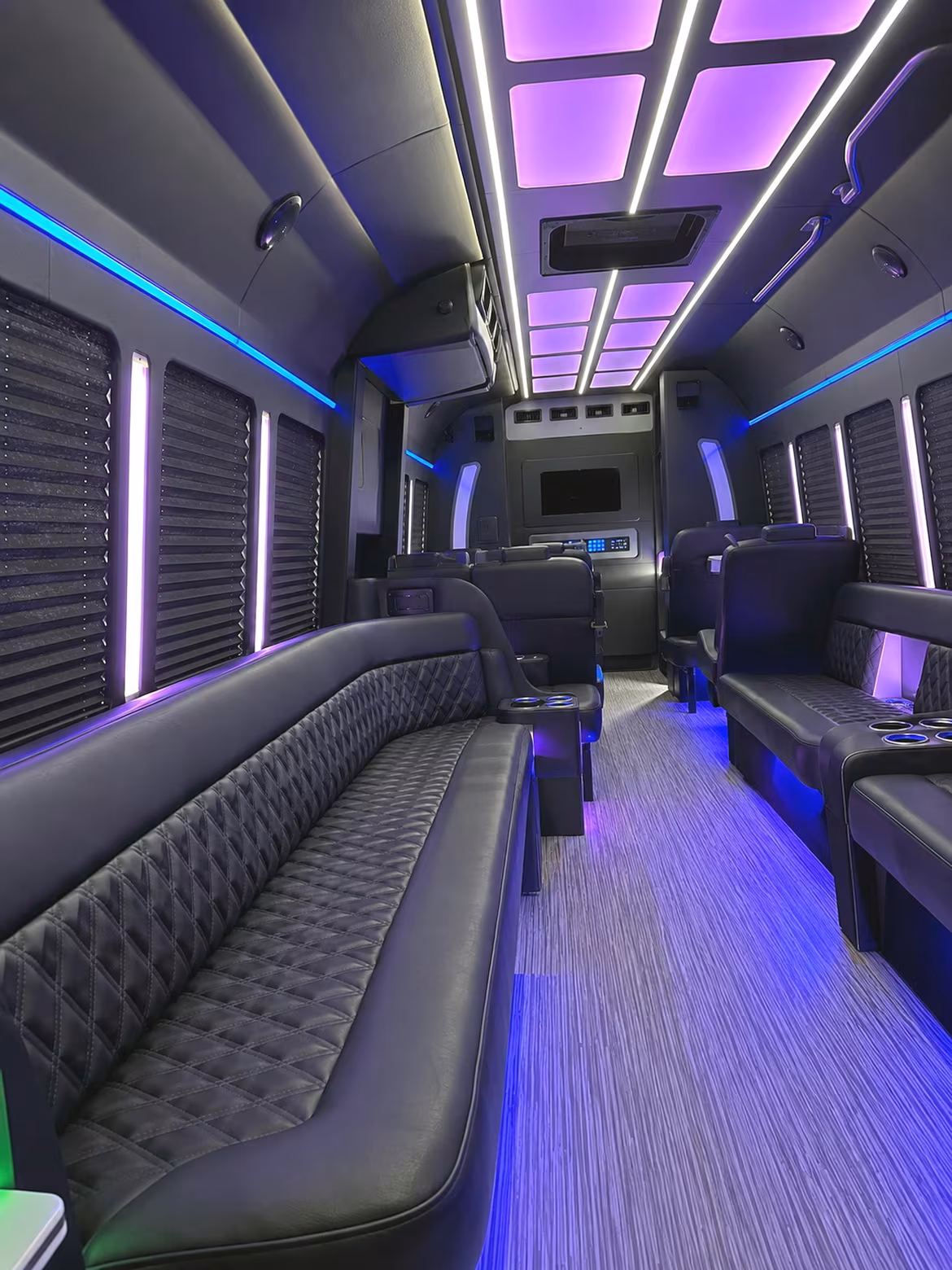Jersey City Private Event Transportation party bus interior