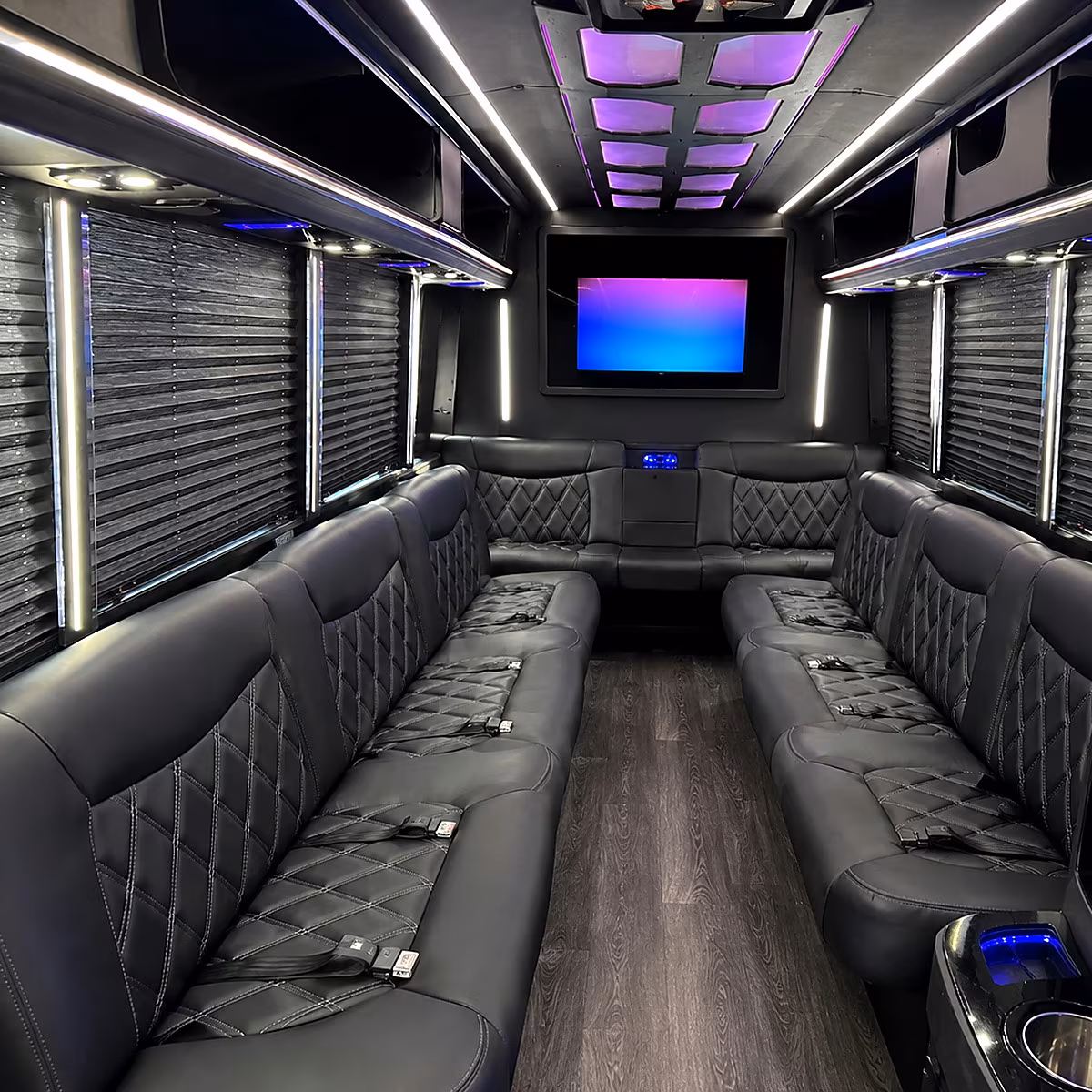 Jersey City Prom & Homecoming Transportation party bus interior