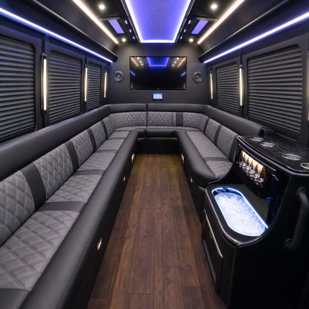 14 Passenger Sprinter Limo Interior
